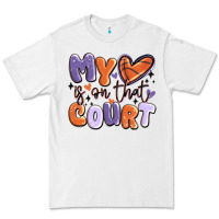 White my heart is on that court Premium Tee - MaliasSmallBusiness