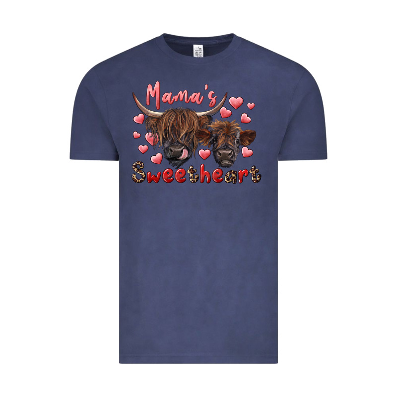 Mama's Sweetheart Highland Cow And Calf Vintage Tee by RanaPortraitStore | Teevron