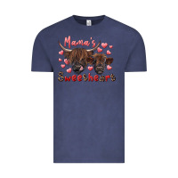 Vintage Denim mama's sweetheart highland cow and calf Vintage Tee - RanaPortraitStore