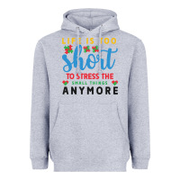 Heather Grey life is too to stress the small things anymo Heavyweight Hoodie - CowhideDigitalArt