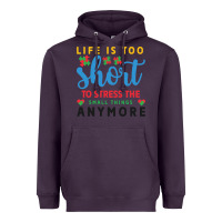Plum life is too to stress the small things anymo Heavyweight Hoodie - CowhideDigitalArt