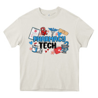 Cream pharmacy tech Heavy Core Tee - MaliasSmallBusiness