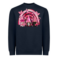 Navy gnomes rainbow breast cancer Heavyweight Sweatshirt - CowGirlArtShop