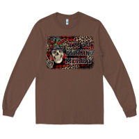 Chestnut I'm so freaking merry skeleton messy bun Long Sleeve Tee - NancyCooperArtShop