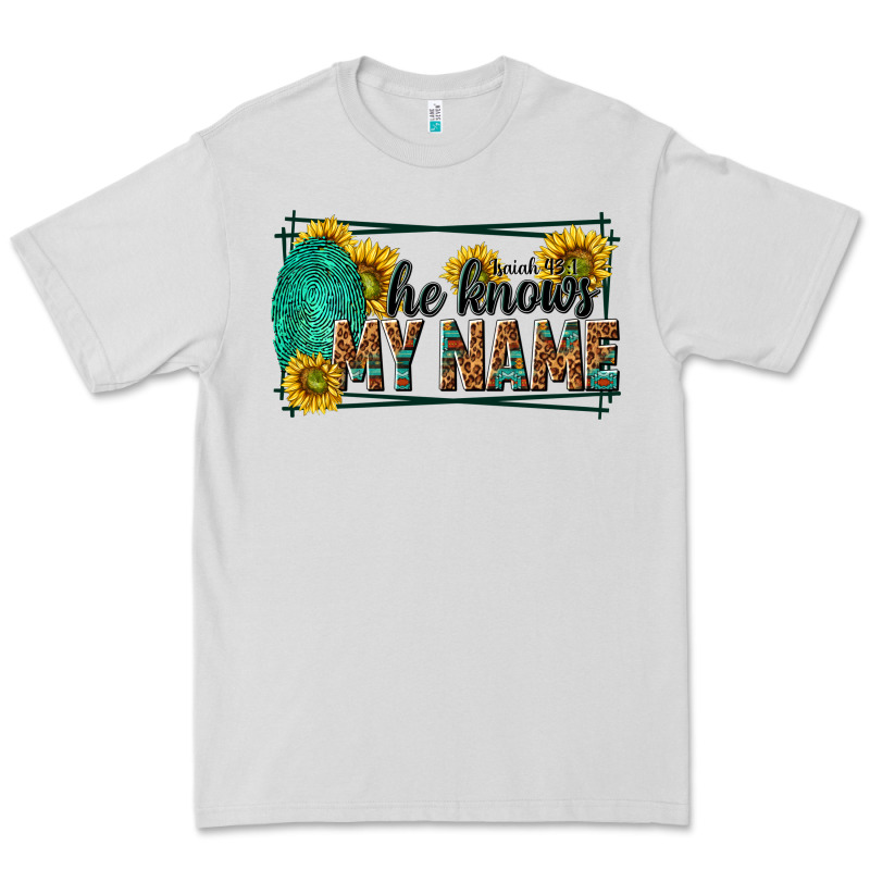 He Knows My Name Isaiah 43 1 Premium Tee by NancyCooperArtShop | Teevron