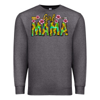 Charcoal Heather Girl Mama Premium Sweatshirt - CowhideDigitalArt