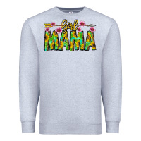 Heather Grey Girl Mama Premium Sweatshirt - CowhideDigitalArt