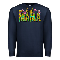 Navy Girl Mama Premium Sweatshirt - CowhideDigitalArt