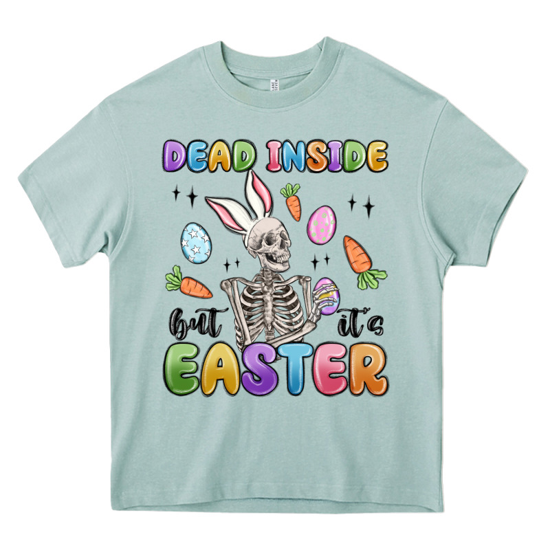Dead Inside But It's Easter Heavy Core Tee by MaliasSmallBusiness | Teevron