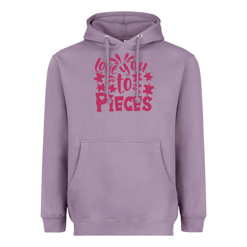 Love You To Pieces Heavyweight Hoodie by CowhideDigitalArt | Teevron