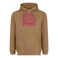 Toasted Coconut love you to pieces Heavyweight Hoodie - CowhideDigitalArt