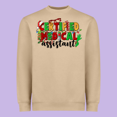 Certified Medical Assistant Heavyweight Sweatshirt Designed By Cowgirlartshop