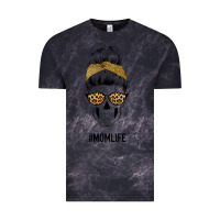 Cloud Black Yellow Glitter, Leopard Pattern Mom Skull Vintage Tee - Bettercallsaul
