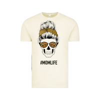 Yellow Glitter, Leopard Pattern Mom Skull Vintage Tee | Teevron