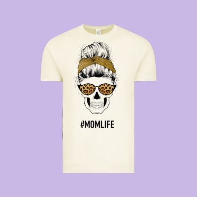 Yellow Glitter, Leopard Pattern Mom Skull Vintage Tee Designed By Bettercallsaul