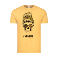 Vintage Mustard Yellow Glitter, Leopard Pattern Mom Skull Vintage Tee - Bettercallsaul