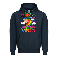 Navy I am the rainbow sheep of the family Zipper Hoodie - FaDigitalArtStudio