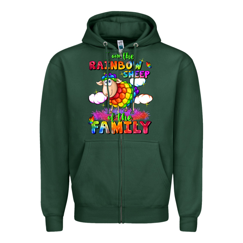 I Am The Rainbow Sheep Of The Family Zipper Hoodie by FaDigitalArtStudio | Teevron