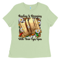 Matcha reading is dreaming with your eyes open Ladies Tee - NancyCooperArtShop