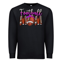Black Football Mom Premium Sweatshirt - CowhideDigitalArt