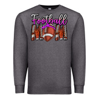 Charcoal Heather Football Mom Premium Sweatshirt - CowhideDigitalArt
