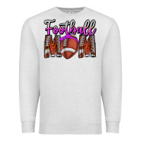 Oatmeal Heather Football Mom Premium Sweatshirt - CowhideDigitalArt