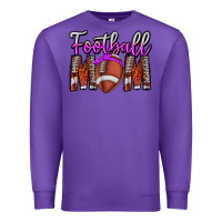 Purple Football Mom Premium Sweatshirt - CowhideDigitalArt