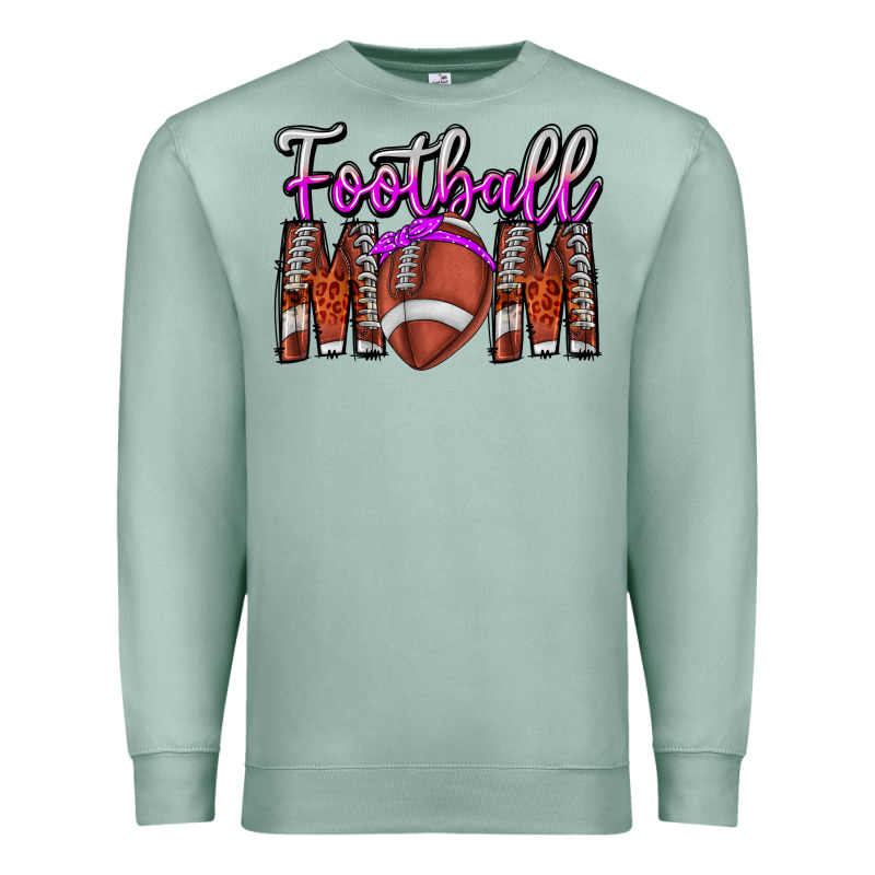 Football Mom Premium Sweatshirt by CowhideDigitalArt | Teevron