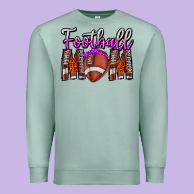 Football Mom Premium Sweatshirt Designed By Cowhidedigitalart