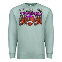 Seafoam Football Mom Premium Sweatshirt - CowhideDigitalArt