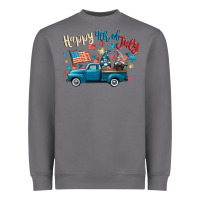 Storm happy 4th of july gnome truck Heavyweight Sweatshirt - CowGirlArtShop