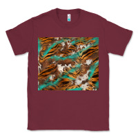 Burgundy tiger cowhide tumbler Classic Tee - BarkalooDesign