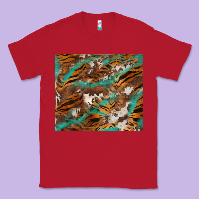 Tiger Cowhide Tumbler Classic Tee Designed By Barkaloodesign