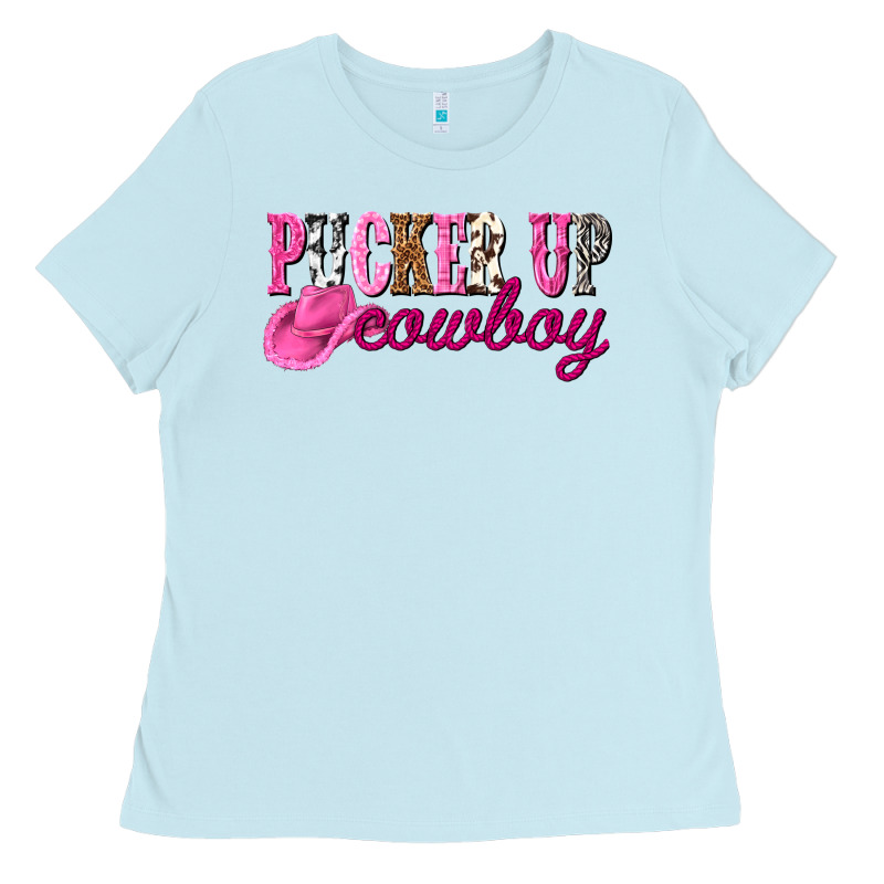 Pucker Up Cowboy Ladies Tee by NancyCooperArtShop | Teevron