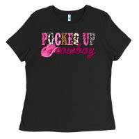 Black pucker up cowboy Ladies Tee - NancyCooperArtShop