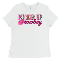 White pucker up cowboy Ladies Tee - NancyCooperArtShop