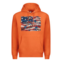 Carrot Leopard glitter American flag Premium Hoodie - FaDigitalArtStudio