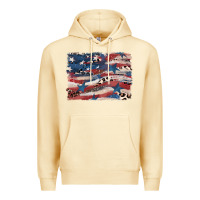 Pina Colada Leopard glitter American flag Premium Hoodie - FaDigitalArtStudio