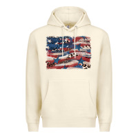 Sandshell Leopard glitter American flag Premium Hoodie - FaDigitalArtStudio