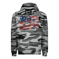 Slate Camo Leopard glitter American flag Premium Hoodie - FaDigitalArtStudio