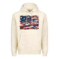 Tofu Leopard glitter American flag Premium Hoodie - FaDigitalArtStudio