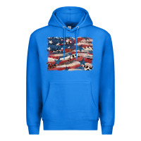 True Royal Leopard glitter American flag Premium Hoodie - FaDigitalArtStudio
