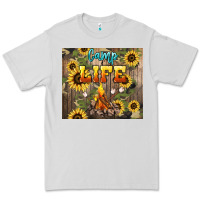 Dove Grey camp life Premium Tee - NancyCooperArtShop