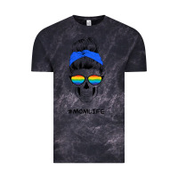 Cloud Black Blue Glitter Rainbow Mom Skull Vintage Tee - Bettercallsaul