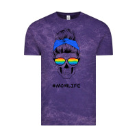 Cloud Purple Blue Glitter Rainbow Mom Skull Vintage Tee - Bettercallsaul
