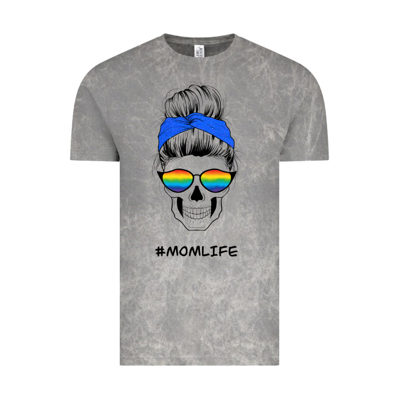 Blue Glitter Rainbow Mom Skull Vintage Tee by Bettercallsaul | Teevron