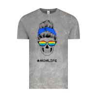 Cloud Rock Blue Glitter Rainbow Mom Skull Vintage Tee - Bettercallsaul