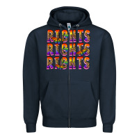 Navy rights rights rights pride Zipper Hoodie - FaDigitalArtStudio
