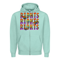 Seafoam rights rights rights pride Zipper Hoodie - FaDigitalArtStudio