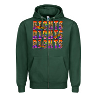 Sports Green rights rights rights pride Zipper Hoodie - FaDigitalArtStudio